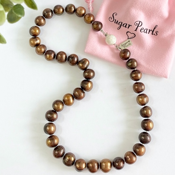 Sugar Pearls Other - Chocolate Brown Freshwater Pearl Necklace